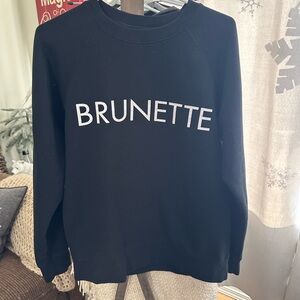 Brunette The Label Black Crew Neck Sweater EUC